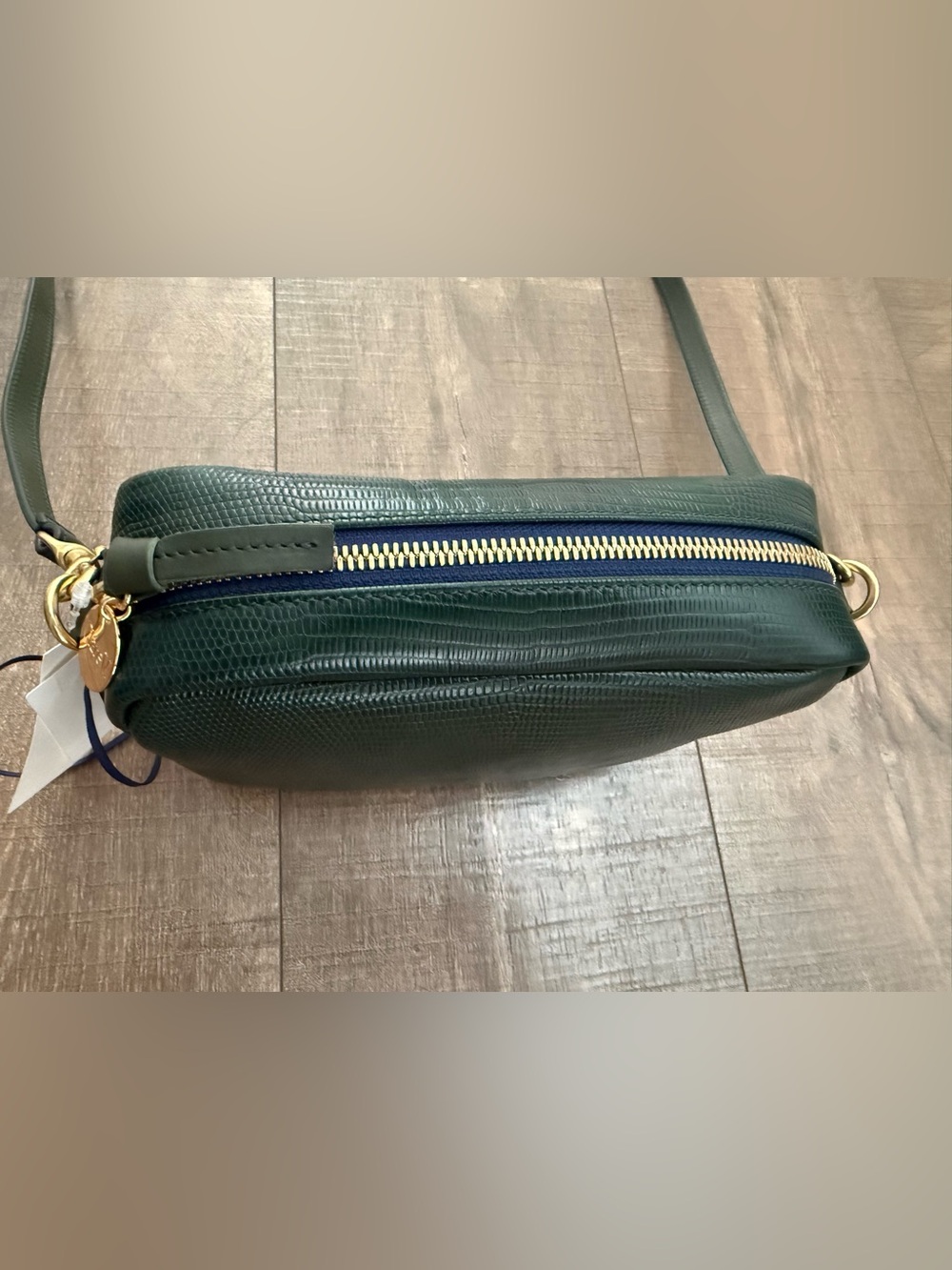 Clare V. Midi Sac Lizard Embossed Leather Crossbody - Picture 6 of 12